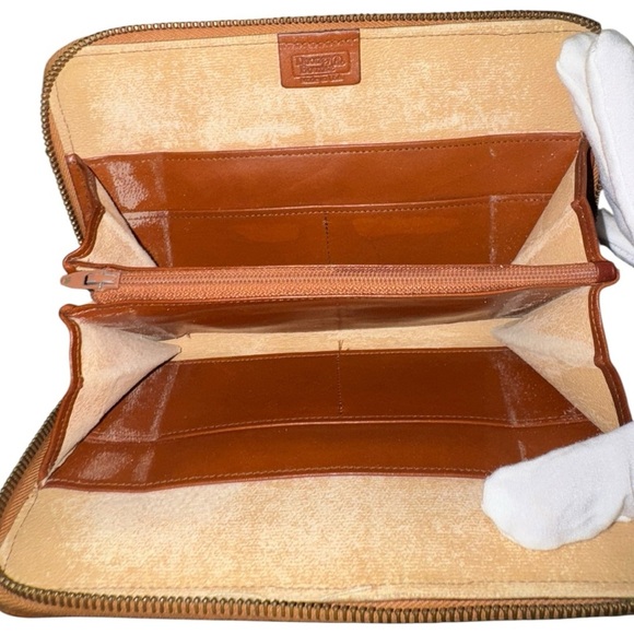 Rare Vintage 1980s Dooney & Bourke All Weather Leather Tan Crossbody Purse - Picture 8 of 16